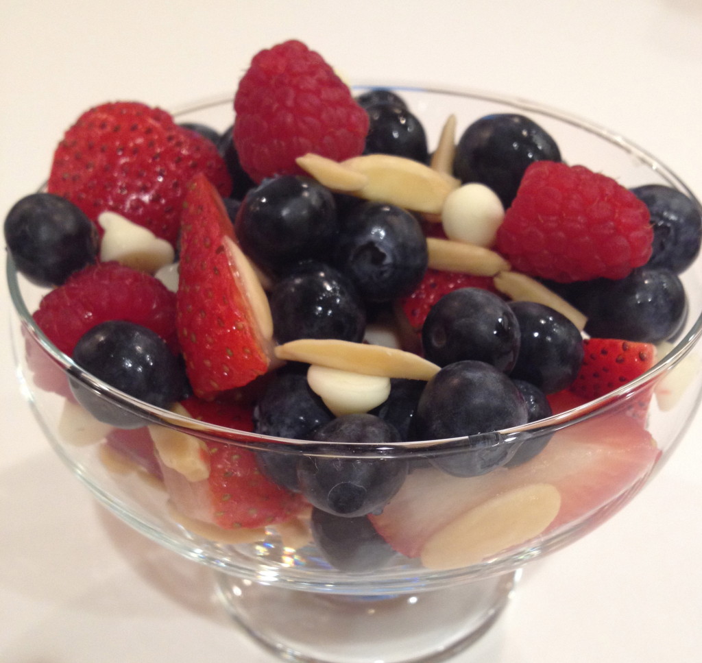 Red, white and blueberry salad