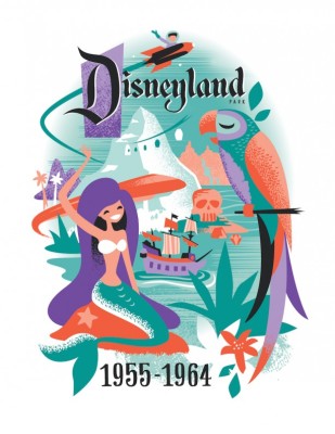 D vintage disneyland poster