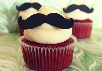 mustache cupcake